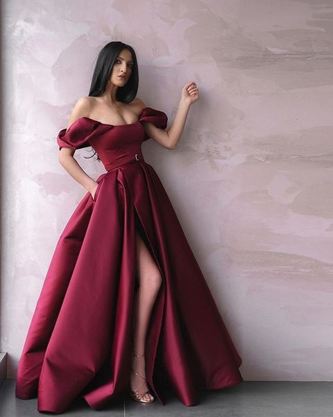 fashion dark red evening mother of the bride dresses off the shoudler with sleeves side slit ruched birthday party prom formal dress, Black;red
fashion dark red evening mother of the bride dresses off the shoudler with sleeves side slit ruched birthday party prom formal dress, Black;red
