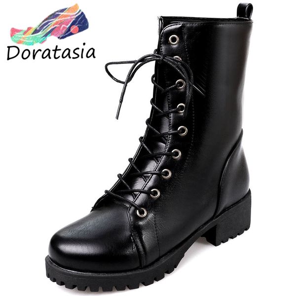 doratasia new 33-42 classic black platform booties ladies cool lace-up ankle boots women 2019 non-slip med heel shoes woman
doratasia new 33-42 classic black platform booties ladies cool lace-up ankle boots women 2019 non-slip med heel shoes woman