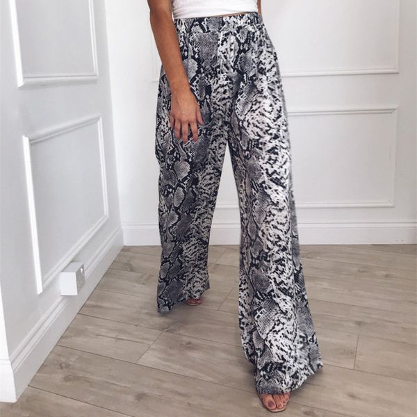 2019 new ladies trousers women fashion leopard snake print high waist long pants wide leg pants femme un pantalon pantalones, Black;white
2019 new ladies trousers women fashion leopard snake print high waist long pants wide leg pants femme un pantalon pantalones, Black;white