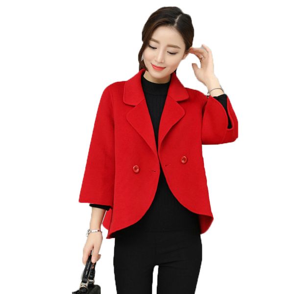 женщина пальто зимняя шерсть короткая куртка для женщин в осенне-зимний корейский вариант толстая шерсть небольшой костюм короткая куртка, Black 
женщина пальто зимняя шерсть короткая куртка для женщин в осенне-зимний корейский вариант толстая шерсть небольшой костюм короткая куртка, Black