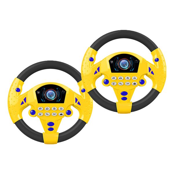 2 x simulated steering wheel toy pretend adventure toy for