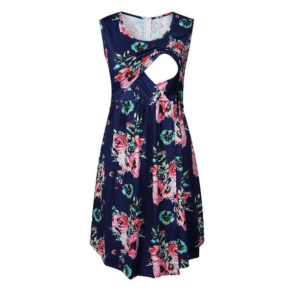 women maternity dress sleeveless zipper floral print nursing dress for breastfeeding pregnancy zwangerschaps kleding 2019, White
women maternity dress sleeveless zipper floral print nursing dress for breastfeeding pregnancy zwangerschaps kleding 2019, White