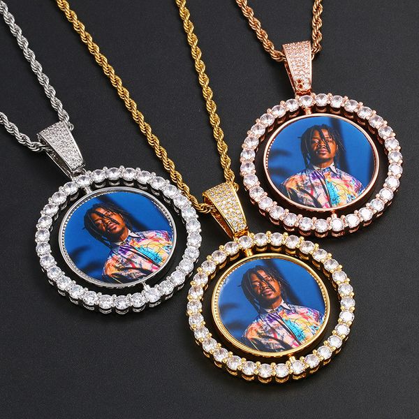 custom made p rotating double-sided medallions pendant necklace with rope chain for men's hip hop jewelry, Silver
custom made p rotating double-sided medallions pendant necklace with rope chain for men's hip hop jewelry, Silver