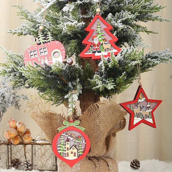 led light up wooden decorative hanging ornaments for indoor christmas tree party bedroom holiday decoration produtos de natal
led light up wooden decorative hanging ornaments for indoor christmas tree party bedroom holiday decoration produtos de natal