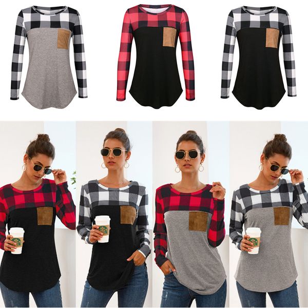 spring women long sleeve t-shirts outfits female round neck plaid stitching pullover with pocket casual t-shirt s-xxl d21706, White
spring women long sleeve t-shirts outfits female round neck plaid stitching pullover with pocket casual t-shirt s-xxl d21706, White