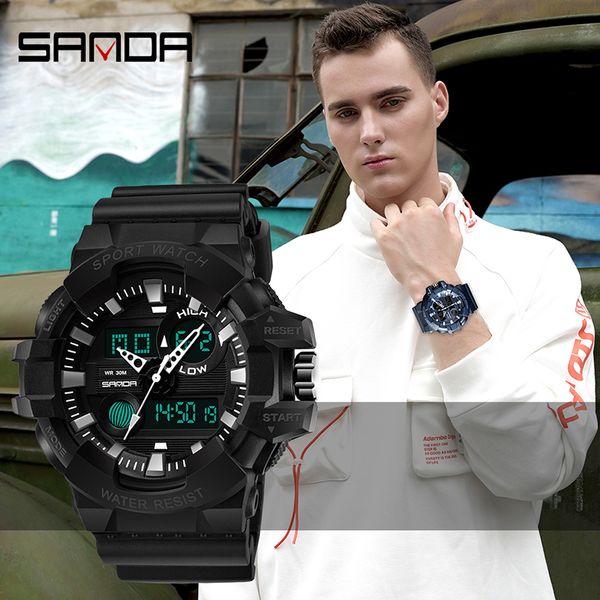 sanda men's sports led watches men digital watch male watch electronic men clock reloj hombre hodinky relogio masculino, Slivery;brown
sanda men's sports led watches men digital watch male watch electronic men clock reloj hombre hodinky relogio masculino, Slivery;brown