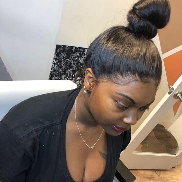 360 lace frontal human hair wigs pre plucked for black women straight brazilian front hd long remy wig, Black;brown
360 lace frontal human hair wigs pre plucked for black women straight brazilian front hd long remy wig, Black;brown