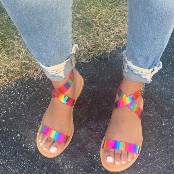 candy color 2020 boho sandals women beach footwear flat sandals women cross ankle sandals plus size summer fashion woman shoes t200529, Black
candy color 2020 boho sandals women beach footwear flat sandals women cross ankle sandals plus size summer fashion woman shoes t200529, Black