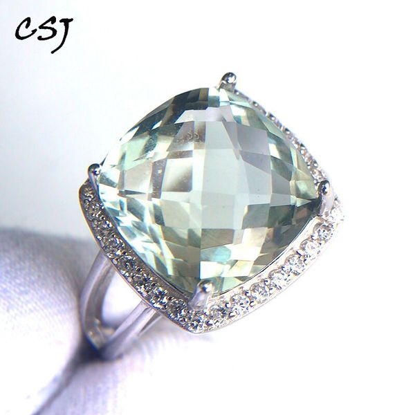 csj elegant green amethyst ring cushion cut12mm gemstone rings sterling 925 silver fine jewelry for women girl with gift box, Golden;silver
csj elegant green amethyst ring cushion cut12mm gemstone rings sterling 925 silver fine jewelry for women girl with gift box, Golden;silver