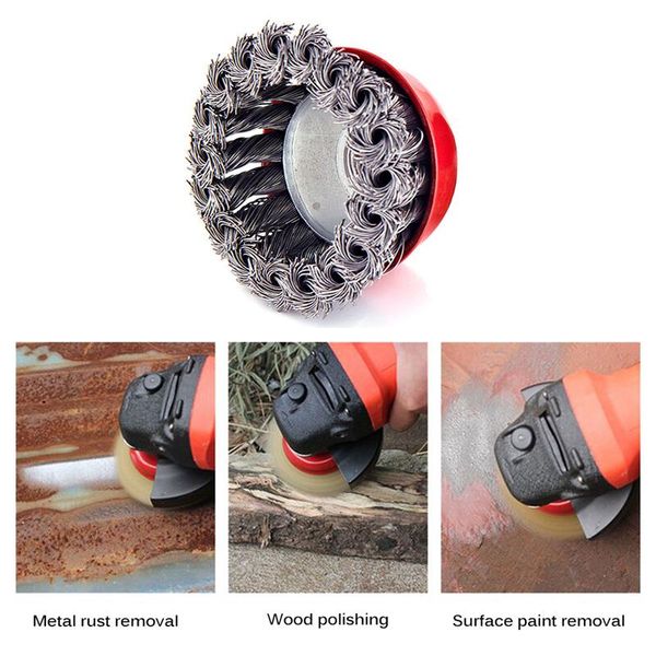 twist knot steel wire wheel brush 75mm rust removal wire wheel cup brush disc for angle grinder and metal rust removal polishing
twist knot steel wire wheel brush 75mm rust removal wire wheel cup brush disc for angle grinder and metal rust removal polishing