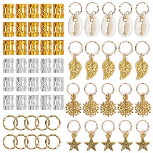 80 pieces hair jewelry decorations pendants, including 50 pcs aluminum dreadlocks beads metal cuffs + 30 pcs hair decora, Golden;white
80 pieces hair jewelry decorations pendants, including 50 pcs aluminum dreadlocks beads metal cuffs + 30 pcs hair decora, Golden;white