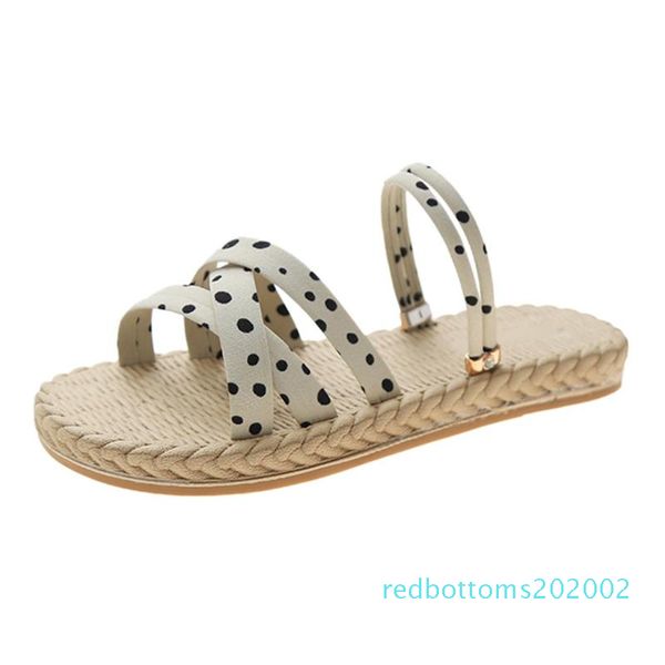 fashion polka dot cross-woven flat slippers women's summer footwear bohemian non-slip flat beach slipper shoes woman drop r02, Black
fashion polka dot cross-woven flat slippers women's summer footwear bohemian non-slip flat beach slipper shoes woman drop r02, Black