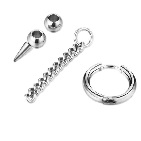 stainless steel cone pendant huggie earrings for men and women short tassel chain hoops earrings punk round ear ring jewelry, Golden;silver
stainless steel cone pendant huggie earrings for men and women short tassel chain hoops earrings punk round ear ring jewelry, Golden;silver