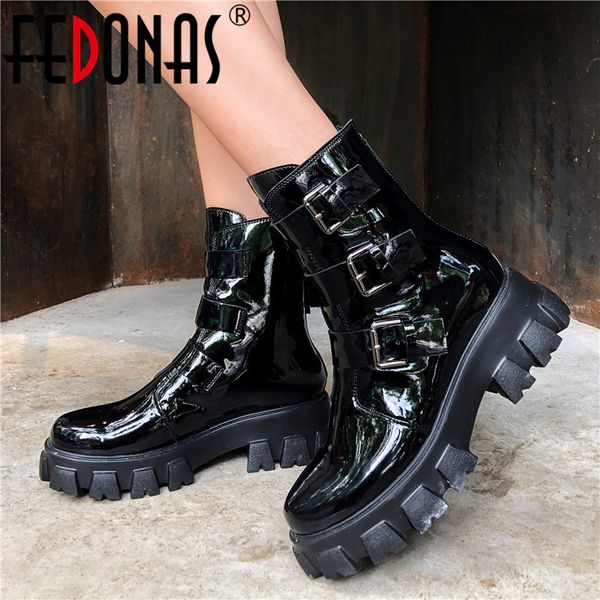 fedonas fashion buckle female motorcycle boots night club shoes woman winter genuine leather women ankle boots platform, Black
fedonas fashion buckle female motorcycle boots night club shoes woman winter genuine leather women ankle boots platform, Black