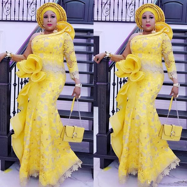 aso ebi yellow mermaid evening dresses with long sleeves plus size prom dress ruched formal lace party gowns custom made vestidos, Black;red
aso ebi yellow mermaid evening dresses with long sleeves plus size prom dress ruched formal lace party gowns custom made vestidos, Black;red