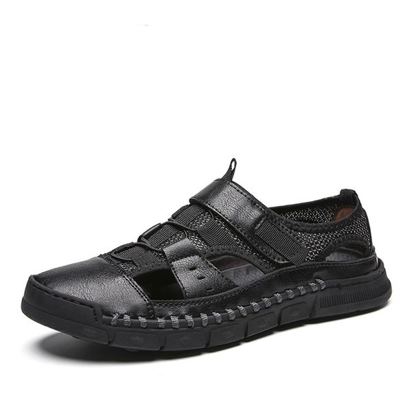 men leather shoes 2019 sandals outdoor beach shoes breathable soft leather casual shoes comfortable man footwear, Black
men leather shoes 2019 sandals outdoor beach shoes breathable soft leather casual shoes comfortable man footwear, Black