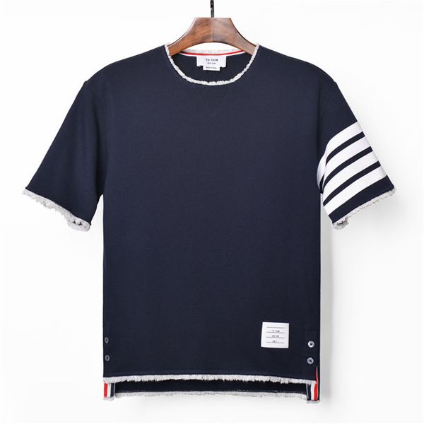 чистый хлопок loopback джерси knit т.б. thom engineered 4-bar arm нашивки неполное raw edges подол t-shirt покроя browne мужской женский tee, White;black
чистый хлопок loopback джерси knit т.б. thom engineered 4-bar arm нашивки неполное raw edges подол t-shirt покроя browne мужской женский tee, White;black