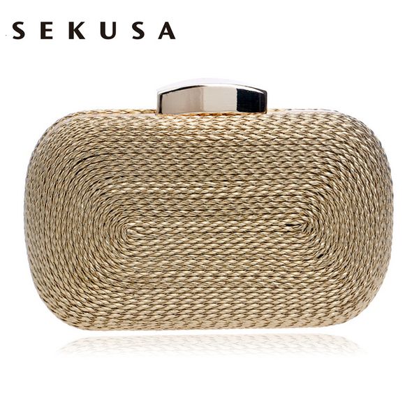 sekusa fashion women messenger bags knitted style vintage metal day clutches small purse evening bags for wedding party bag cj191209
sekusa fashion women messenger bags knitted style vintage metal day clutches small purse evening bags for wedding party bag cj191209
