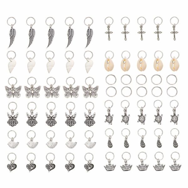 65 unids / set butterfly, crown angel heart bird circle leaf glass alloy driver hair accessories, Golden;white
65 unids / set butterfly, crown angel heart bird circle leaf glass alloy driver hair accessories, Golden;white