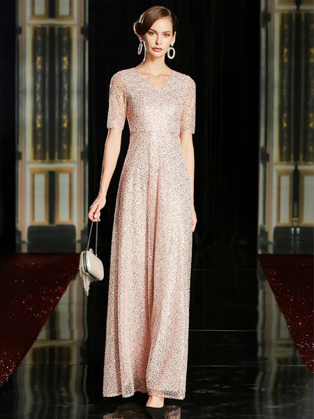 women evening dresses pink high-end sequin beading v neck zipper closure short sleeve prom gowns sleee robe de soiree long dress, Black;red
women evening dresses pink high-end sequin beading v neck zipper closure short sleeve prom gowns sleee robe de soiree long dress, Black;red
