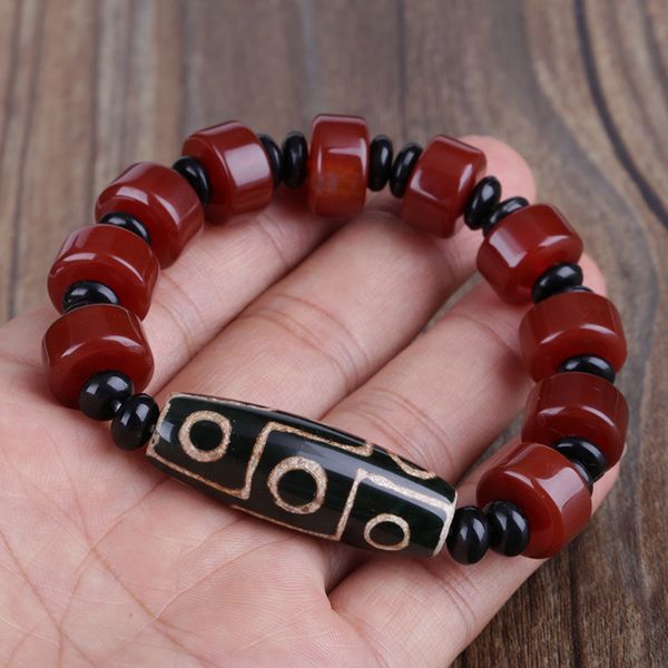 natural dark brown wine red black onyx semi precious big stone tibetan buddhism beads energy bracelet for man hand jewelry, Golden;silver
natural dark brown wine red black onyx semi precious big stone tibetan buddhism beads energy bracelet for man hand jewelry, Golden;silver
