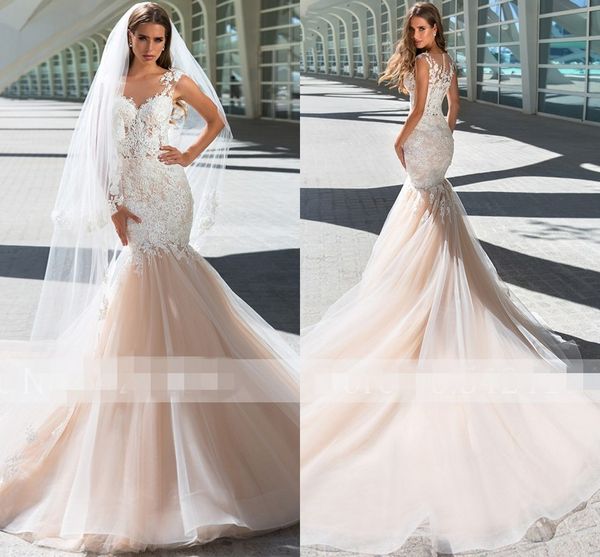 amazing champagne wedding dresses mermaid ivory lace applique bateau hollow back berta wedding dress bridal gowns beach vestidos de novia, White
amazing champagne wedding dresses mermaid ivory lace applique bateau hollow back berta wedding dress bridal gowns beach vestidos de novia, White