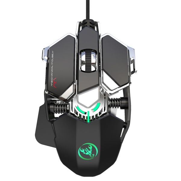 factory price wholesale hxsj j600 9 keys programmable wired e-sports mechanical mouse with light (black
factory price wholesale hxsj j600 9 keys programmable wired e-sports mechanical mouse with light (black