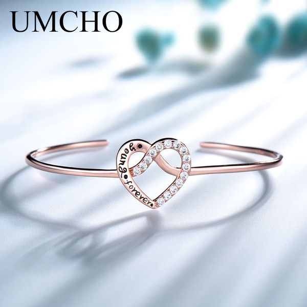 umcho 925 sterling silver young forever fashion rose color paved heart bracelets for women romantic anniversary jewelry t190702, Black
umcho 925 sterling silver young forever fashion rose color paved heart bracelets for women romantic anniversary jewelry t190702, Black
