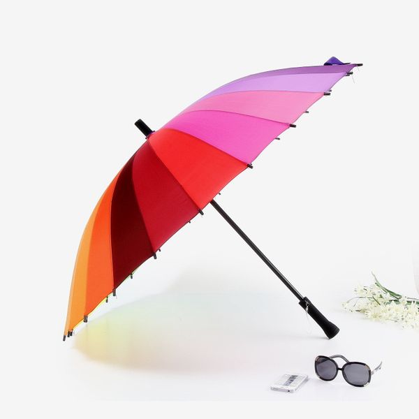 24k rib color rainbow fashion long handle straight anti-uv sun/rain stick umbrella manual big parasol
24k rib color rainbow fashion long handle straight anti-uv sun/rain stick umbrella manual big parasol