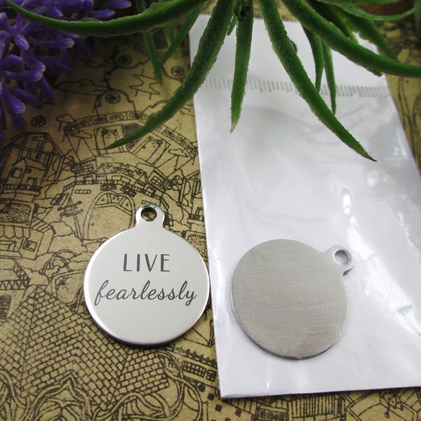 40pcs--"live fearlessly"stainless steel charms more style for choosing diy charms pendants for necklace, Bronze;silver
40pcs--"live fearlessly"stainless steel charms more style for choosing diy charms pendants for necklace, Bronze;silver