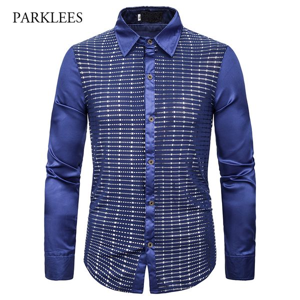fashion blue sequins shirt men 2019 new nightclub long sleeve mens dress shirts slim fit party stage prom performance costume xl, White;black
fashion blue sequins shirt men 2019 new nightclub long sleeve mens dress shirts slim fit party stage prom performance costume xl, White;black