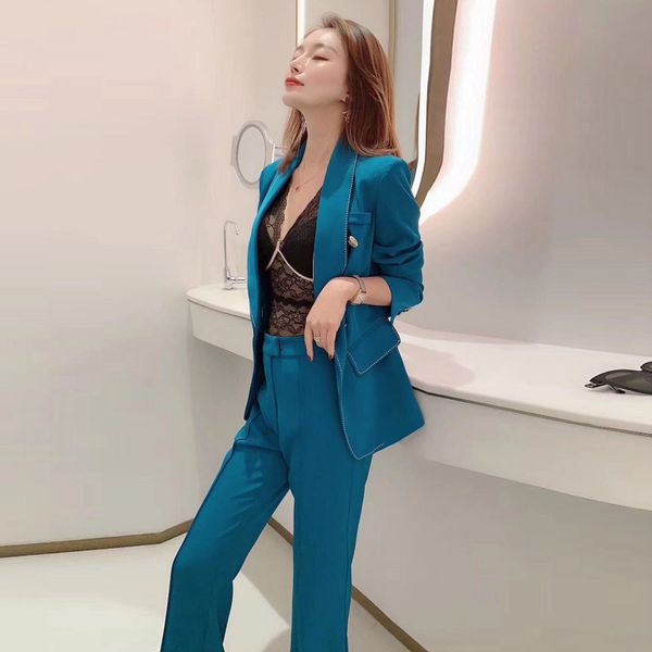 a casual suit for hair generation women 2020 spring new korean women's fashion small suit wide leg pants two sets, White;black
a casual suit for hair generation women 2020 spring new korean women's fashion small suit wide leg pants two sets, White;black