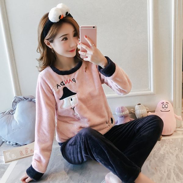 pajamas for women winter pajama sets thicken flannel warm home wear suit femme long sleeve + pants pyjamas women sleepwear, Blue;gray
pajamas for women winter pajama sets thicken flannel warm home wear suit femme long sleeve + pants pyjamas women sleepwear, Blue;gray