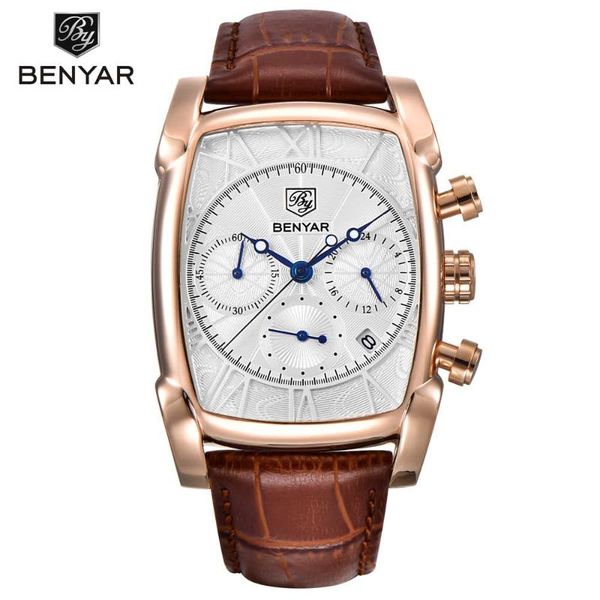 benyar men fashion sport watches men's quartz clock man leather army wrist watch relogio masculino, Slivery;brown
benyar men fashion sport watches men's quartz clock man leather army wrist watch relogio masculino, Slivery;brown