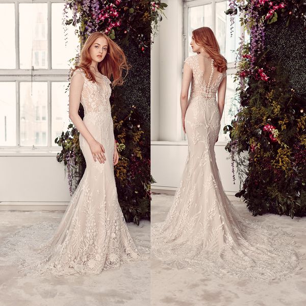 luxury mermaid rita vinieris wedding dresses jewel neck short sleeve applique tulle lace wedding gown sweep train custom robe de mariée, White
luxury mermaid rita vinieris wedding dresses jewel neck short sleeve applique tulle lace wedding gown sweep train custom robe de mariée, White