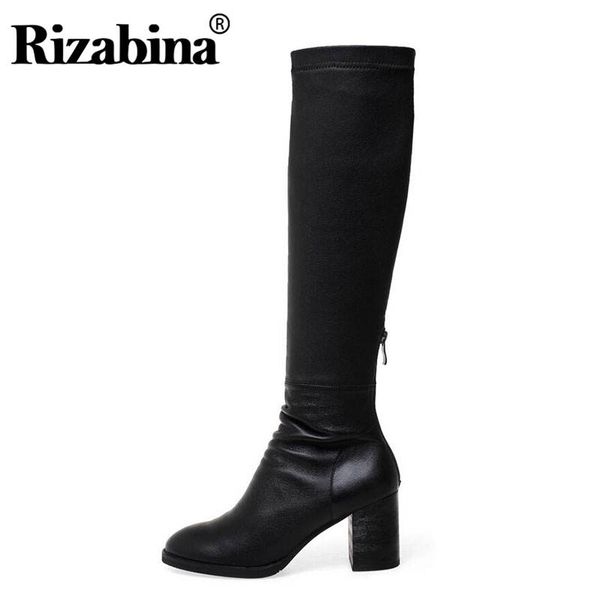 rizabina knee high boots genuine leather high heels office party shoes women fashion zipper round toe long boots size 33-43, Black
rizabina knee high boots genuine leather high heels office party shoes women fashion zipper round toe long boots size 33-43, Black