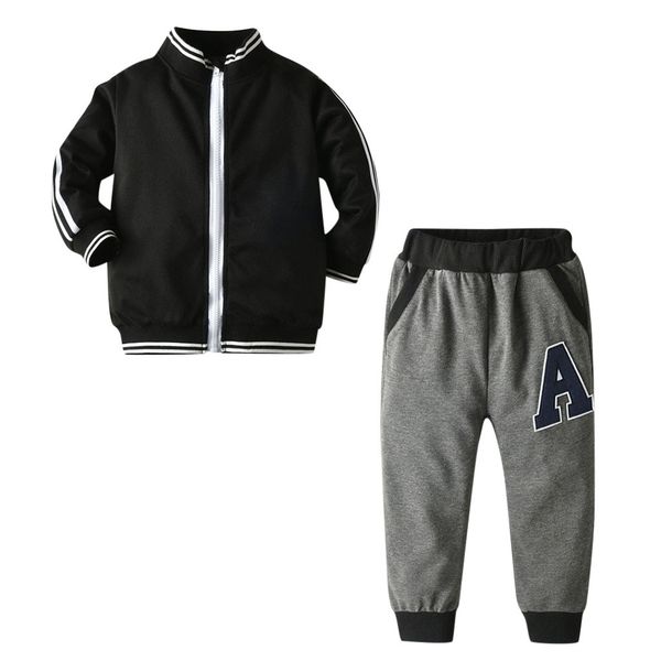 2pcs fashion boys clothes kids letter zipper long sleeve sport style casual coat letter pants trousers set kids clothes, White
2pcs fashion boys clothes kids letter zipper long sleeve sport style casual coat letter pants trousers set kids clothes, White