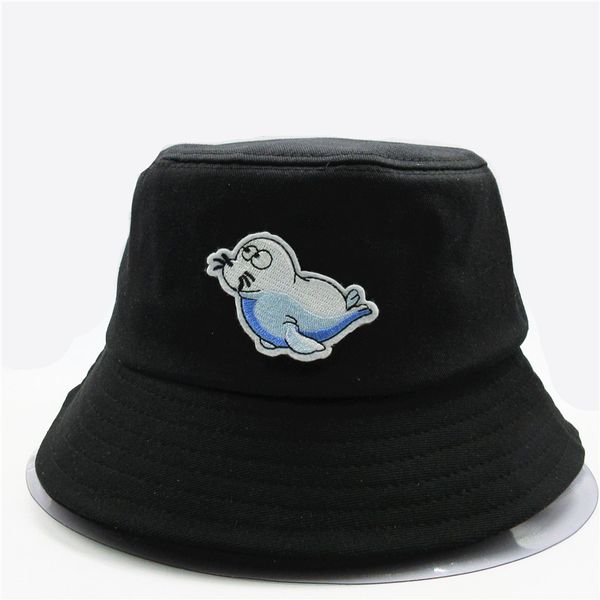 the new style cartoon sea lion embroidery bucket hat fisherman hat outdoor travel sun cap hats for child men and women 95
the new style cartoon sea lion embroidery bucket hat fisherman hat outdoor travel sun cap hats for child men and women 95