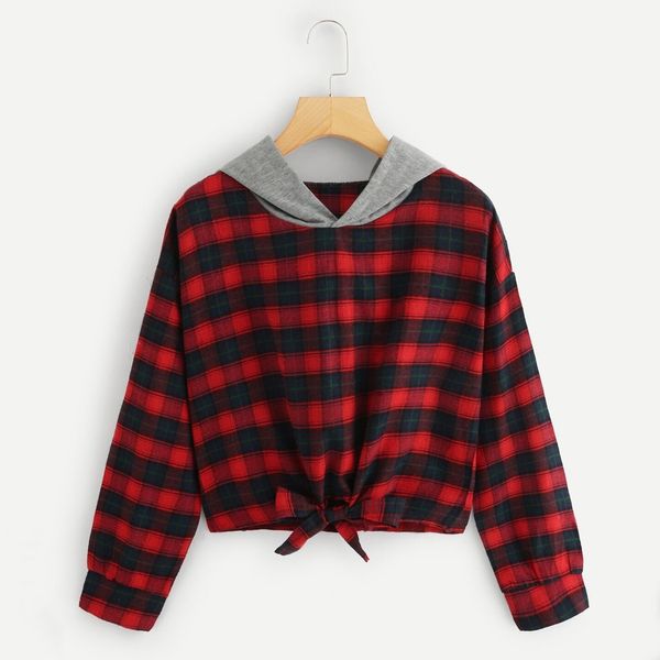 fashion women plaid sweatshirt hoodies tie harajuku streetwear casual loose long sleeve hoodie hooded print crop sweatshirt, Black
fashion women plaid sweatshirt hoodies tie harajuku streetwear casual loose long sleeve hoodie hooded print crop sweatshirt, Black