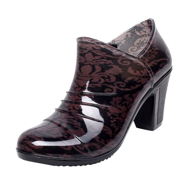 summer women shoes women's rain boots pumps thick heel short tube rain boots women's waterproof water shoe boots #719, Black
summer women shoes women's rain boots pumps thick heel short tube rain boots women's waterproof water shoe boots #719, Black
