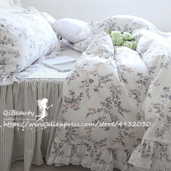 korean-style new ruffled lace-embedded cotton four-piece suit of cotton bed supplies flower with stripe
korean-style new ruffled lace-embedded cotton four-piece suit of cotton bed supplies flower with stripe