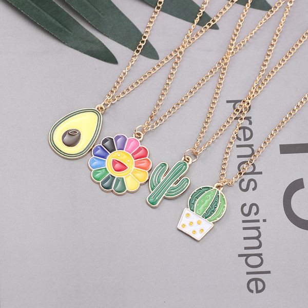 cute sweet cartoon necklace cactus avocado sunflower pendant gold chain for women girl harajuku jewelry gift choker collares, Silver
cute sweet cartoon necklace cactus avocado sunflower pendant gold chain for women girl harajuku jewelry gift choker collares, Silver