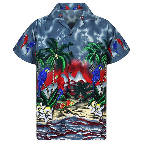 men designer hawaii beach shirt fashion printed shirts casual short sleeved single breasted men clothing, White;black
men designer hawaii beach shirt fashion printed shirts casual short sleeved single breasted men clothing, White;black