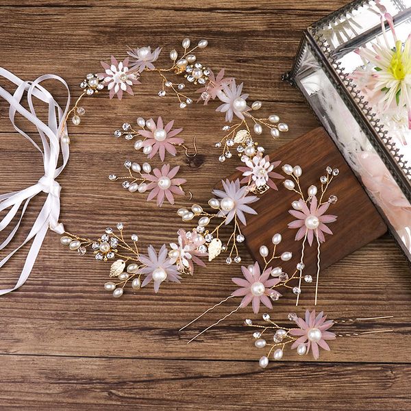 pink flowers hair hoops pearl hairpin suit headbands wedding hair accessories wholesale, White;golden
pink flowers hair hoops pearl hairpin suit headbands wedding hair accessories wholesale, White;golden