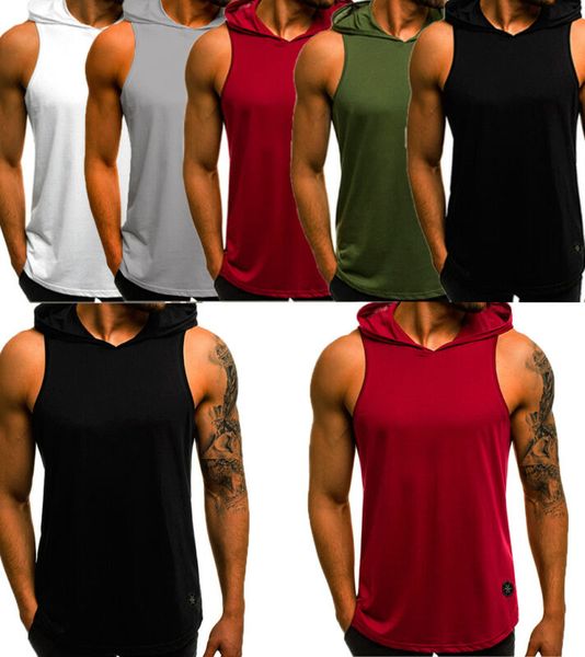 fashion summer mens sleeveless hoodie tank muscle sweatshirt cool hoody gym sport slim fitness hooded sportswear tees, White;black
fashion summer mens sleeveless hoodie tank muscle sweatshirt cool hoody gym sport slim fitness hooded sportswear tees, White;black