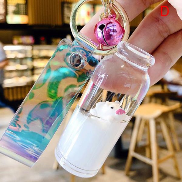 cute pig acrylic milk bottle keychain floating creative moving liquid quicksand drift bottle keyring for women bag pendant, Silver
cute pig acrylic milk bottle keychain floating creative moving liquid quicksand drift bottle keyring for women bag pendant, Silver