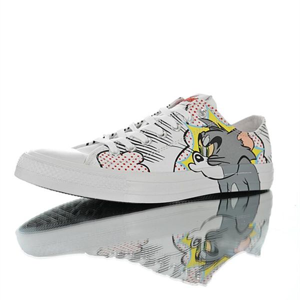 tom & jerry x chuck men women casual skateboard star shoes size 35-44 c04, Black