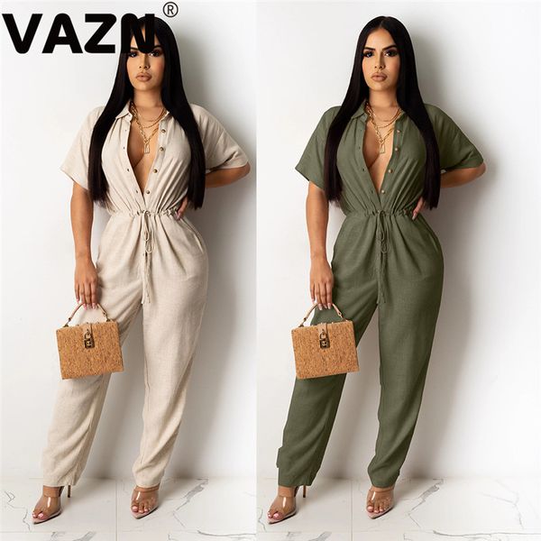 vazn club casual soft jumpsuits bandage shinny slim short sleeve jumpsuit v-neck casual ladies rompers, Black;white
vazn club casual soft jumpsuits bandage shinny slim short sleeve jumpsuit v-neck casual ladies rompers, Black;white
