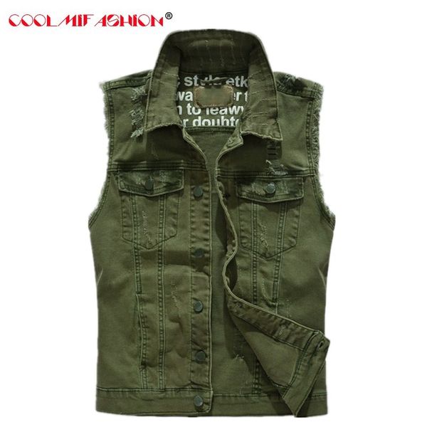 luxury men's denim vest fashion slim fit sleeveless green vests casual hole cowboy waistcoat chalecos para hombre brand clothing, Black;white
luxury men's denim vest fashion slim fit sleeveless green vests casual hole cowboy waistcoat chalecos para hombre brand clothing, Black;white