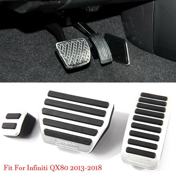 car alloy accelerator gas brake footrest pedal plate pad cover fit for infiniti qx80 2013-2018
car alloy accelerator gas brake footrest pedal plate pad cover fit for infiniti qx80 2013-2018